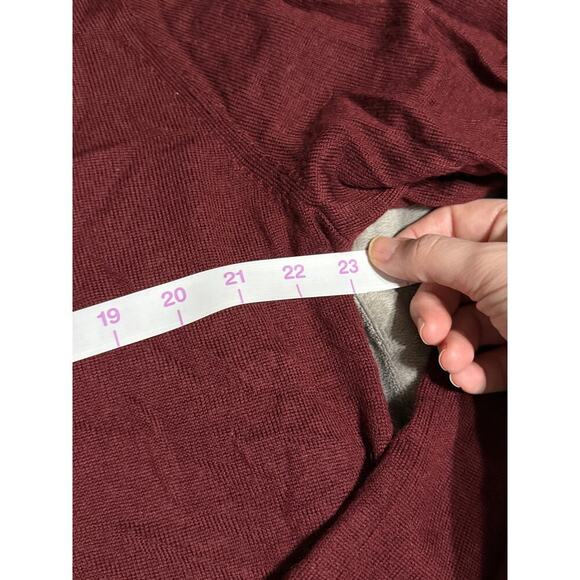 Joseph Abboud Burgundy Classic 100% Merino Pullover Polo Sweater Men's Size XXL - Picture 5 of 5